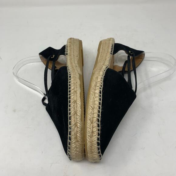 Kanna Thanos Black Suede Closed Toe Espadrilles Made in Spain Size 41 Slingback - Picture 5 of 8